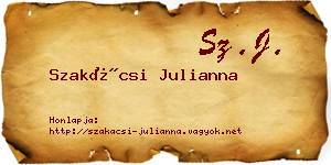 Szakácsi Julianna névjegykártya